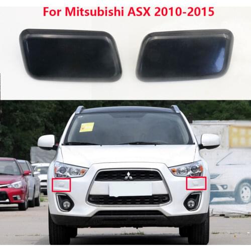 1 Pair For Mitsubishi ASX 2010-2015 Left/Right side Front Bumper Headlight Washer Nozzle Jet Cover Cap OEM 8265A628ZZ Base Color