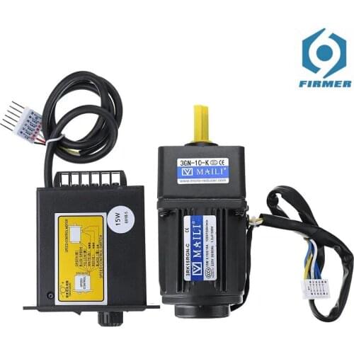 15W 220V AC Gear Reducer Motor 3RK15GN-C Single Phase Variable Speed Motor Reversible Motor 6.9-415RPM