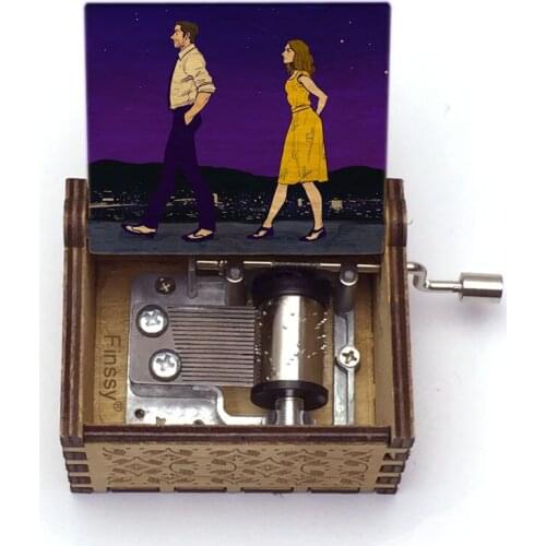 LA LA LAND music box city of stars movie theme special gifts for lovers girlfriend wife wooden hand music box