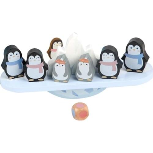 Balancing Board Game Toy, Penguins Balance Seesaw Intelligence Development Game, Early Learning Counting Toy - Penguin
