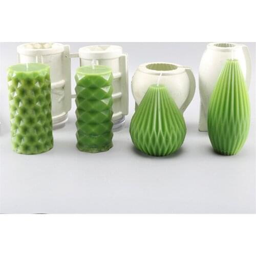 New Multi-model Multi-shape DIY Candle Mold Rubber Mold Beeswax Aromatherapy Cylinder Candle Mold