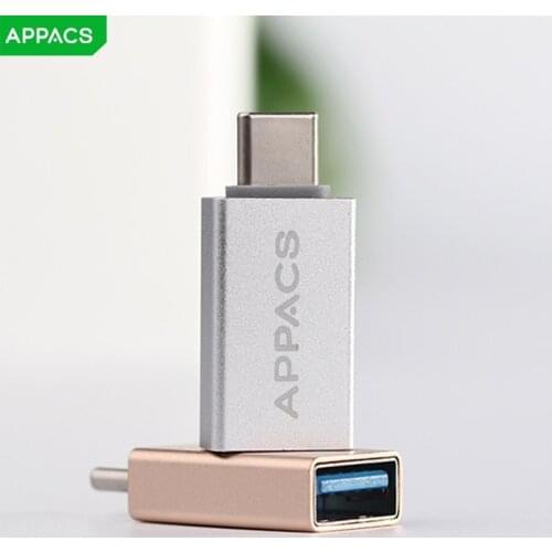 APPACS New Type-C OTG Cable Adapter Type C USB-C OTG Converter for Xiaomi Mi6 Huawei P20 DIsk Flash Type C to USB adapter OTG