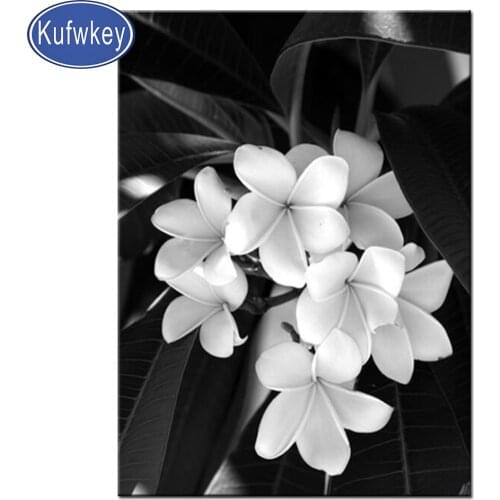 New DIY Full Diamond Embroidery diamond Black and white flowers mosaic Rhinestones Cross Stitch Kits diamond painting