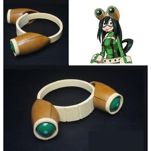 New My Hero Academia Asui Tsuyu Cosplay Glasses Headwear Headpeice Cosplay Telescope Anime Halloween Props