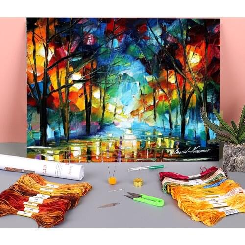 Loneliness Autumn Pre-Printed 11CT Cross-Stitch Complete Kit Embroidery DMC Threads Knitting Hobby Handicraft Promotions