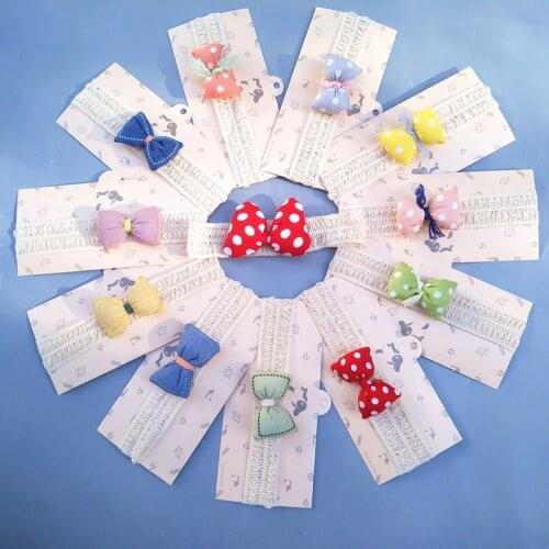 2020 New Polka Dot Bow Headbands Hair Band Childrens Hair Accessories Baby Headwrap Cute Girls Headdress Headwear