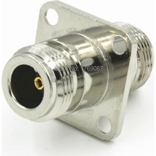 2PCS N Female to N Female Jack 25mm*25mm Flange 4 Holes Straight RF Coaxial Connector