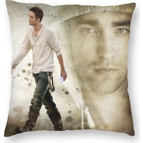 Robert Pattinson Handsome Man Cushion Cover 40x40 Home Decorative Print Throw Pillow Case for Living Room Double Side