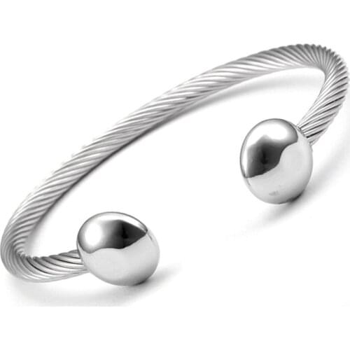 Luxury Silver Mesh Surface Open Cuff Men Women Charm Bangles Stainless Steel Chain Link Bracelets Men Women Fashion Jewelry