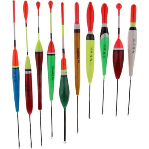 Fishking 10pcs Fishing Balsa Wood Floats Bobbers Buoy Carp Coarse Fishing Tackle 3g/4g/5g