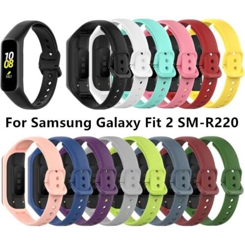 Silicone Sport Band Strap For Samsung Galaxy Fit 2 SM-R220 Watch Bracelet Replacement Watchband Correa For Samsung Galaxy Fit2