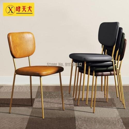 Light luxury ins net red dining chair Nordic modern minimalist backrest office stool home hotel restaurant makeup chair