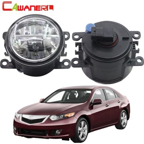 Cawanerl 2 Pieces Car Styling LED Fog Light 4000LM Daytime Running Lamp DRL White 6000K 12V High Bright For 2011-2014 Acura TSX