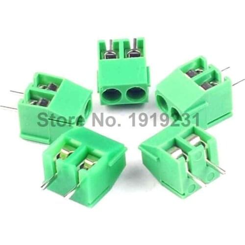 50PCS Screw Terminal Block Connector KF350-2P pitch:3.5MM Green 3.5mm