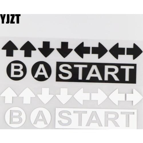 YJZT 20.3CM*6.2CM B A Start Vinyl Car Body Stickers Funny Car Styling Window Accessories Black/Silver 4A-0062