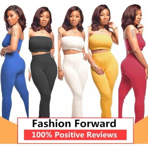 L283857 Women Sleeveless Crop Tops Sexy Clubwear Casual Pit Wrap Two Piece Set