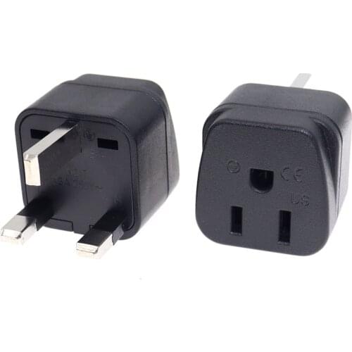 US To UK Plug Adapter 13A 250V Type A / Type B to Type G England Converter Singapore Malaysia Dubai Hongkong Travel Adapter Plug