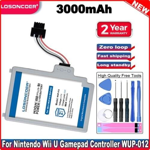 Battery For Nintendo Wii U / Wii U GamePad +Free Screwdriver wiiu WUP-012 WUP-010 Gamepad Controller Replacement Battery