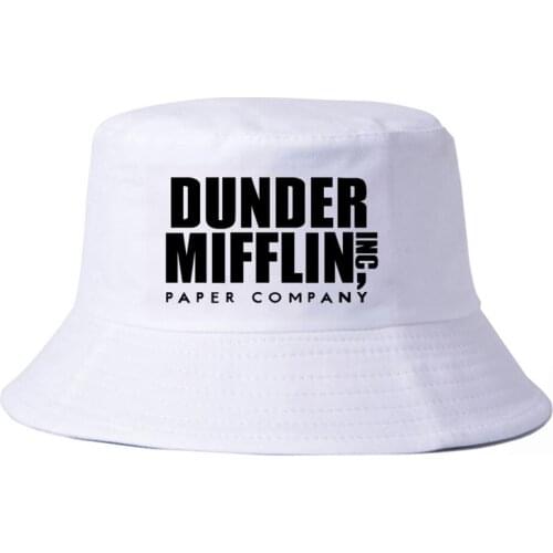 Company hat Men The Office TV Show Dunder Mifflin Paper bucket hat Summer Harajuku pop Fishermans hat