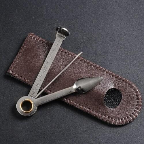 Pipe accessories three-in-one cigarette cutter cleaning rod pressure rod scraper multi-function cleaning tool with holster