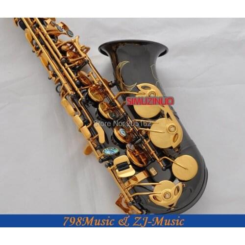 NEW Professional Black Nickel Eb Alto Saxophone High F# With Case