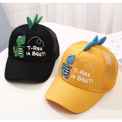 Hot Sale Kids Baby Boys Girls Hat Dinosaur Embroidered Cap Fashion Baseball Caps Summer Beach Sun Peaked Hat Adjustable кепка