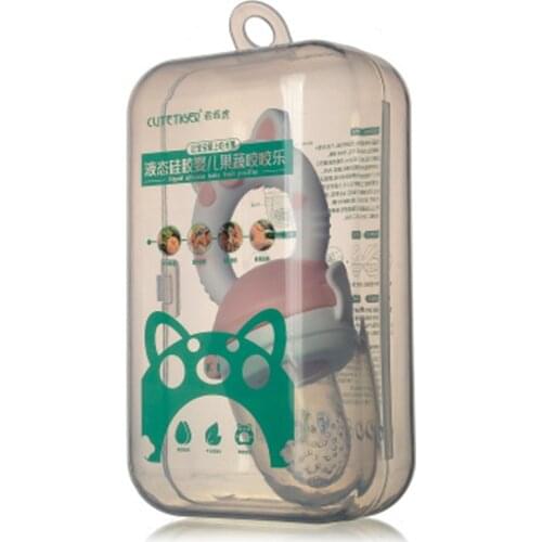 Infant Safe Silicone Strawberry Shape Pacifier Fresh Food Feeder Baby Silicone Teeth Baby Fruit and Vegetable Feeding Nipple