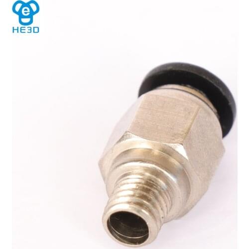 HE3D PC4-M6 Straight Pneumatic Tube Push Quick Connector 1pc/2pc/5pc Fittings 3D printer extrusion joint part