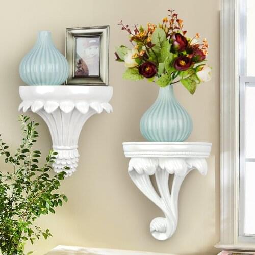 European Style Decore Hanging Shelf Wall Decoration Storage Rack Flower Figurines Display Stand Crafts Decroative Shelves