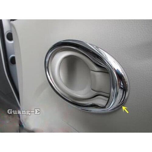 For Nissan NOTE 2017 2018 2019 2020 Car Styling Cover Stick Trim ABS Chrome Matte Door Inner Handle Bowl Frame 4pcs