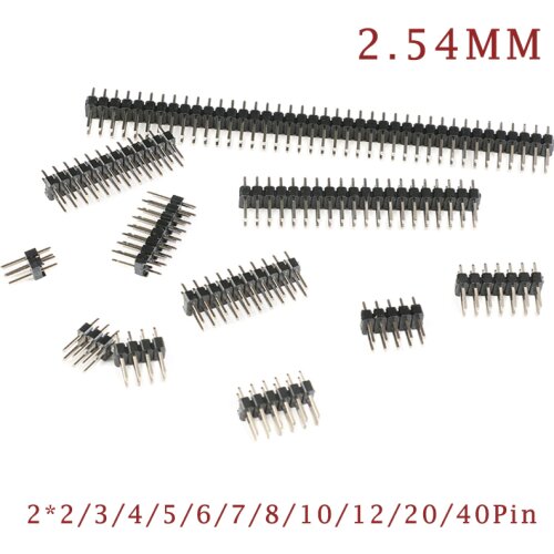 10pcs 2.54mm Double Row Male PCB Board Pin Header Connector Strip Pin header 2 * 2/3/4/6/8/10/12/15/20/40P For Arduino