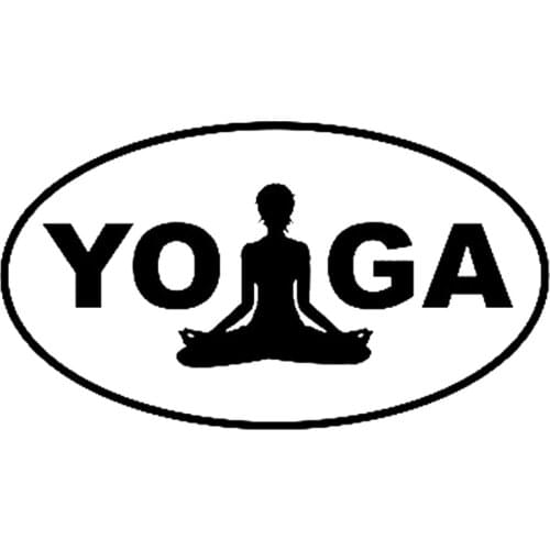 16*9cm An exclusive hot vinyl-packed decorative decal car sticker with an exclusive yoga enthusiasts oval pattern