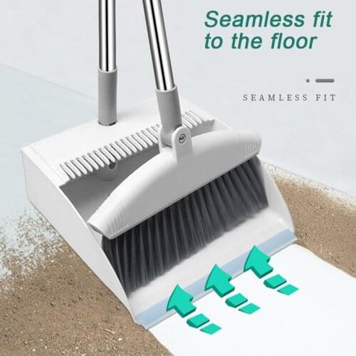 Hot Sale 180degree Rotary Broom and Foldable Standing Dustpan Household Floor Cleaning Set Household Cleaning Tools Accessories