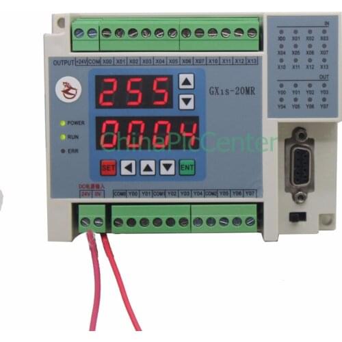 FX1S GX1S 20MR 12in 8 relays out RTC (real time clock) controller 2AD 2DA high-brightness LED digital tube display