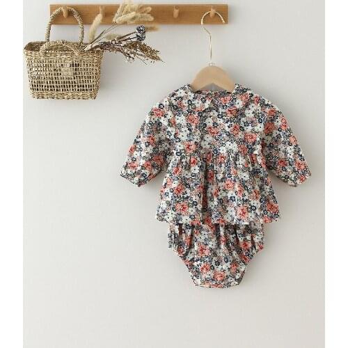 2 Pcs Baby Girl Clothes Set Floral Dress Bloomer Newborn Girl Clothing Toddler Girl Clothes Girl Outfits Infant New Born Clothes