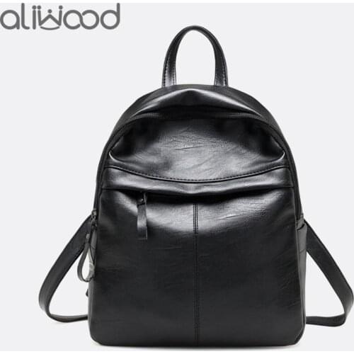 Aliwood Hot Sale Leather Women Backpack Brands Female Small Backpacks High Quality Schoolbag Backpack Elegant Mochilas Feminina