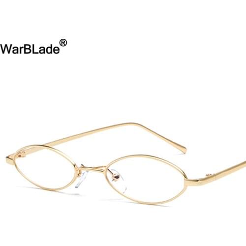 Small Oval Glasses Frame For Men Retro 2018 Gold Metal Frame Clear Lens Optical Eyeglasses Frame Women Unisex WarBLade