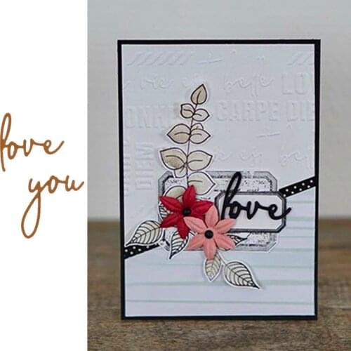 You Love Metal Cutting Dies Stencils for DIY Scrapbooking Album Stamp Card Embossing New 2019 Die Cut