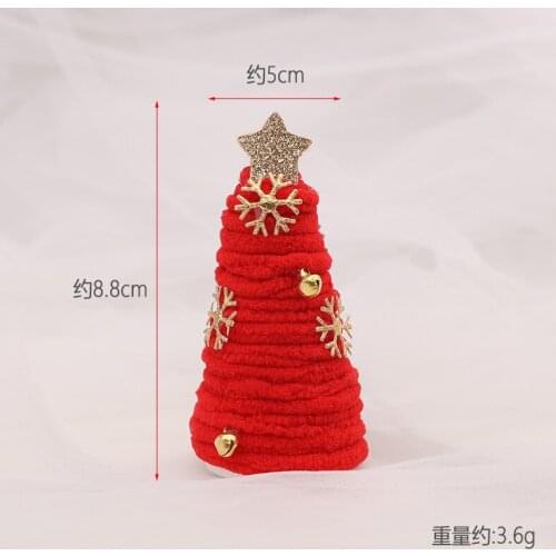 1pc Bling Decorated Christmas Tree Snowflake Star Fake Pine Tree Mini Artificial Christmas Tree Santa Snow Home Decoration