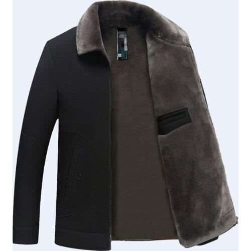 Fashion Autumn Warm Fake Fur Fluffy Jacket Big Size Velvet Thick Mens Black Oversized Jacket Winter Clothing Faux Fur Coat Male