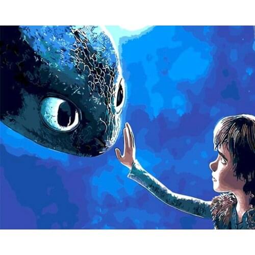 Cartoon Painting By Numbers Boy DIY Kits For Adults Oil Picture Acrylic Paint Canvas Unframed Coloring By Numbers Decoration Art