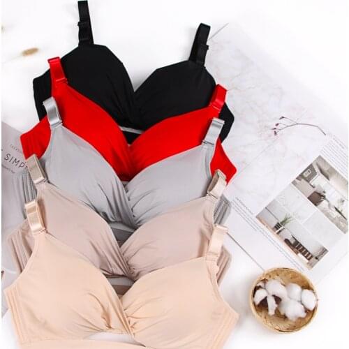 Underwear Womens Thick Non-Steel Ring Bra Breast Hugging Push Up Breathable on Topping Small Bust-Adjustable Bra