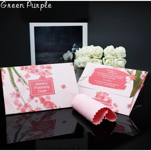 Polish Cloth Clean Jewelry Clean 925 Silver and Gold Jewelry Anti Tarnish Tools Wipe Maintain Cute Flowers Silver Polish Cloth