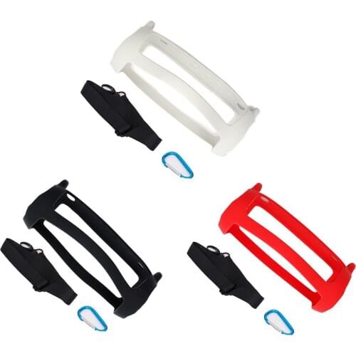 Gosear Portable Silicone Protective Case Cover Sleeve Skin with Strap Carabiner for JBL Flip5 Flip 5 Wireless Bluetooth Speaker