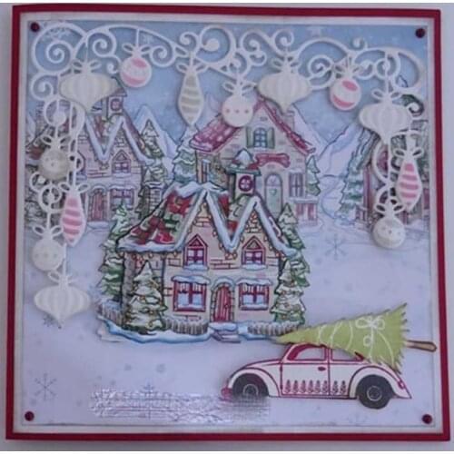 Celebrate Christmas Metal Cutting Dies For Scrapbooking Steel Craft Die Cut Embossing Paper Card Album Stencil