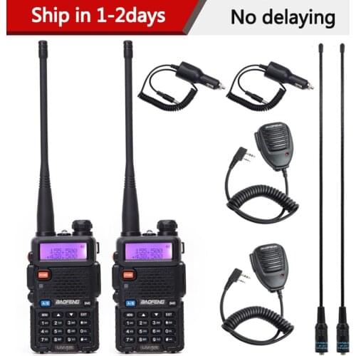 1/2PCS Baofeng UV-5R Walkie Talkie Professional CB Radio Station Baofeng UV5R Transceiver 5W VHF UHF Portable Hunting Ham Radio