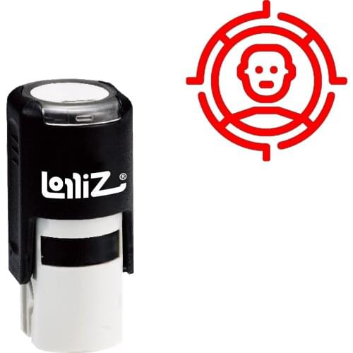 LolliZ Target Audience Self-Inking Rubber Stamp - Modern Symbol Series
