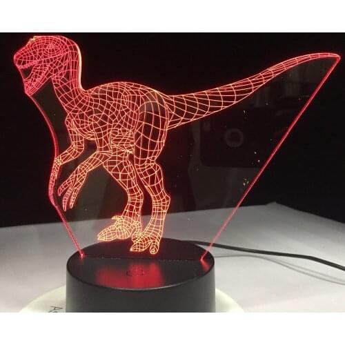 Kids Hobby Dinosaur LED Lamp USB 3D Lamp 7 Colors Touch Remote Bedroom Lights Atmosphere Decoration Light Novelty Gifts