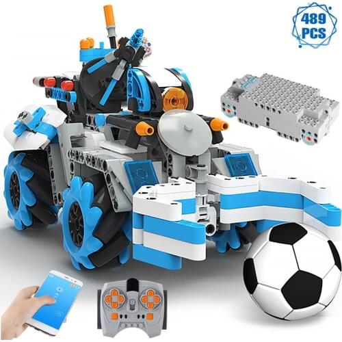 Technical Ideas RC Football Car Building Blocks Moc Remote Control DIY Programming Cars Bricks Assembly Toys Boys Holiday Gifts