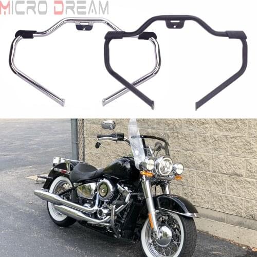 Mustache Engine Guard Highway Crash Bar For Harley Softail Bobber Chopper Heritage Classic Fat Bob Street Bob Slim FXBB FLS FXB